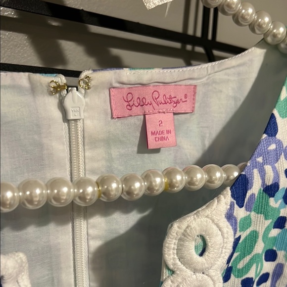 Lilly Pulitzer Blue Sleeveless V-Neck Sundress - Picture 4 of 5